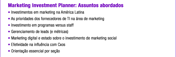  Marketing Investment Planner 2012