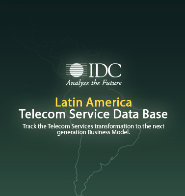 Acces to www.idclatin.com/campaign/telecomservices and find a detailed overview about the main IT market trends in Latin America
(This campaigns is a multimedia browser-based tool that delivers video, webcast, audio and graphics).